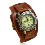 Vintage Retro Leather Cuff Bracelet Wide Band Steampunk Mens Quartz Wrist Watch. Fixed Price $14.99.