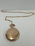 Antique Elgin National Watch Co Gold Filled Pocket W/ Chain. Fixed Price $250.00.
