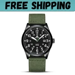 Wrist Watch For Women 38MM Rugged Outdoor Wind Up Military. Fixed Price $13.97.