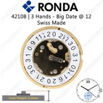 Genuine Ronda 4210B Watch Movement Swiss Parts 3 Hands, Date 12. Fixed Price $51.95.