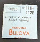 New Genuine Bulova 10CSC Upper & Lower Shock Spring # 111F-112F. Fixed Price $12.99.