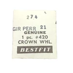 Girard Perregaux 18 19R 22 211 Crown Wheel Watch Part #420/274. Fixed Price $17.95.