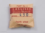 Longines Genuine Material Part #4 4TH Wheel & Pinion For Cal. 430. Fixed Price $29.95.