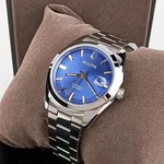 Men's Bulova Classic Surveyor 96B436 Blue Dial Stainless Steel Automatic Watch. Fixed Price $225.90.