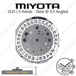 Genuine Miyota JS25 Movement Japan 3 Hands, Date 4.5 Angled. Fixed Price $28.95.