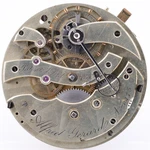 Alfred Gerard No. 26475 Pocket Watch Movement, 43.48MM, Pat. Sept. 1872 (ck). Fixed Price $199.95.