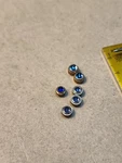 Lot 6 Vintage Nos Fancy Blue Jewelled Tap 7 Dustproof Wristwatch Crowns. Fixed Price $29.95.