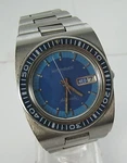 1970'S Wittnauer 1000-W100 Men's Watch Blue Dial Bakelite Style Rotating Bezel. Fixed Price $599.99.