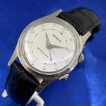 Vintage 1960 Man Benrus Wrist Alarm Stunning Silver Dial Serviced & Warranty. Fixed Price $695.00.