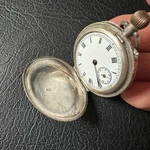 Antique Swiss Made Ladies 935 Sterling Silver Pocket Watch For Repair Parts. Fixed Price $87.83.