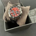 Bulova Marine STAR/98B350 Chronograph Red Dial 6S20/SWISS Quartz Watch 43MM. Fixed Price $190.95.