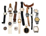 Vintage Watch Lot Waltham Swiss 17J Parts Repair Steampunk Mixed. Fixed Price $85.00.