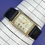 Vintage 1940S Elgin De Luxe Tank Watch - 10K Gold Filled Parts/repair #9.22. Fixed Price $74.50.