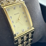 Bulova Men's Gold-tone Diamond Stainless Steel Watch 97F52. Fixed Price $314.99.