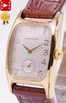 New Battery! EXC+5 Hamilton Boulton 6264 Gold Quartz Unisex Watch From Japan. Fixed Price $299.99.