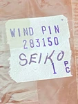 Genuine Seiko Winding Pinion For # 283150. Fixed Price $15.00.