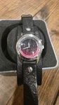 Rare Fossil Pink Flame Digital Big Tic Y2K Watch Original Leather Band. Fixed Price $150.00.