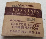 Longines Watch Clutch Lever Combination #23-24 Model 8LN Replacement Part #85. Fixed Price $11.87.