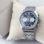 Seiko SSB427 Chronograph Quartz Men's Watch Blue Dial Silver Bracelet. Fixed Price $202.22.