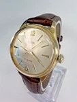 Elgin 17 Jewels France Manual Wind Gold Tone Watch Brown Strap Running. Fixed Price $78.00.