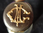 4374 Antique Pocket Watch Gun Metal Two Initials Cm, 30MM, Circa 1890. Fixed Price $450.00.