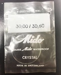 Mido Genuine Waterproof 30.00/30,60 Acrylic Crystal Swiss Made. Fixed Price $28.00.