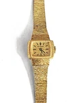 Wittnauer 17J Ladies Gold Watch Parts/repair Gf Band Wind Up Mid Century Bark. Fixed Price $95.00.