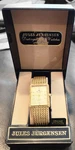 Jules Jurgensen "since 1740" Quartz Wrist Gold Watch W/stones. W/box- Works. Fixed Price $180.00.