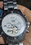 Trias Germany Men's Automatic Watch Skeleton Back Calendar Working Used. Fixed Price $65.00.