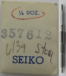 Seiko 357612 Watch Part: One Stem 6139 Tap 10 Fit Case 6002 + .... Fixed Price $45.00.