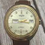 Vintage Vulcain Swiss Automatic 17J Day Date Cushion Watch Runs Ref H75316 Rare. Fixed Price $149.99.