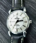 Rare Roamer Brevete Mens Manual Wind Swiss Watch White Serviced. Fixed Price $179.99.