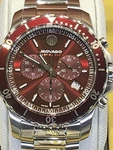 Movado Series 800 Red Dial Quartz Chronograph S/s Bracket Watch (switzerland). Fixed Price $1970.00.