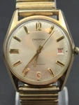 Vintage Croton Eta 137 Automatic Date Gold 34MM Swiss Runs. Fixed Price $195.00.