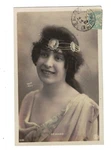 SB1683 Theatre Early 1900 Famous Gerard With Cameo Hair Jewel Rppc Hand. Col. Fixed Price $12.00.