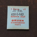 Genuine Sealed Gruen Cal 430-5-440 Balance Staff New Old Stock Part Nos (G9D7). Fixed Price $8.99.
