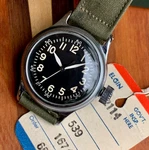 1942 Elgin A-11 Hack Grade 539 16 Jewels Us Military Wristwatch -mint & Serviced. Fixed Price $1599.00.
