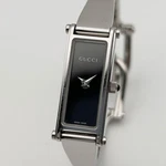 Gucci 1500L Silver Black Women's Watch Vintage Working Excellent Japan. Fixed Price $88.99.