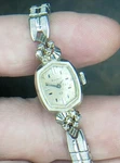 Womens 14K Gold Case Bulova Mechanical Watch With 10 Diamonds Winds Runs. Fixed Price $429.95.