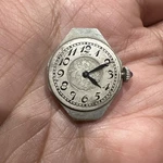 Vintage 1920 Lady Elgin Art Deco Antique Watch Movement Nickel Finish For Repair. Fixed Price $50.36.