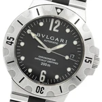Bvlgari Diagono Scuba SD38S Date Black Dial Automatic Men's Watch 957708. Fixed Price $852.55.