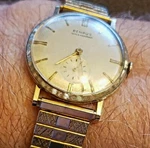 Benrus DN25 17 Jewels 10 Rolled Gold Plate Men's Watch Runs. Fixed Price $175.00.