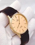 Authentic 1982 Omega Villle Cal 1365 Men's Quartz Wrist Watch Swiss Made Runs. Fixed Price $450.00.