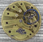 Antique Key Wind Pocket Watch Movement + Blued Steel Balance & Breguet Shock Sys. Fixed Price $62.15.