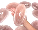 Rose Quartz Crystal Bowls - Natural Polished Dish (gemstone Bowl). Fixed Price $46.95.