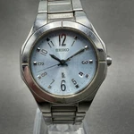 Seiko Lukia Watch Women 27MM Blue Dial Silver Tone Date 7N82-0AX0 New Battery. Fixed Price $33.99.
