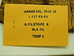 Genuine Bulova 1500.10 Fil Stripe Blk Set Of Hands 63-64 Watch Part Nos. Fixed Price $15.99.