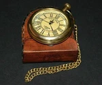 Vintage Antique Brass Pocket Watch Victoria 1875 With Leather Box Occasion Gift. Fixed Price $22.10.