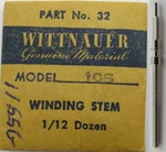 Wittnauer 10S 11SSG Watch Part: Winding Stem #401 / #32 * Tap. Fixed Price $8.00.