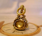 Victorian Pocket Watch Chain Fob Spinner 1890S Three Stone Set. Fixed Price $114.18.